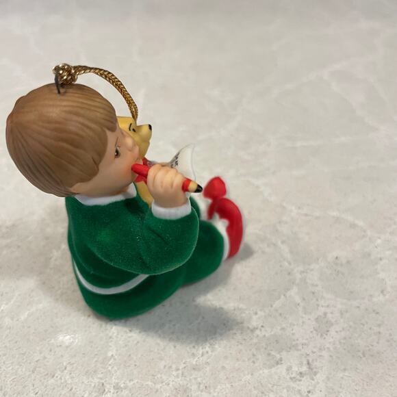 Ahston Drake Ornament A Letter to Santa boy with pooh felt and ceramic - Picture 11 of 13